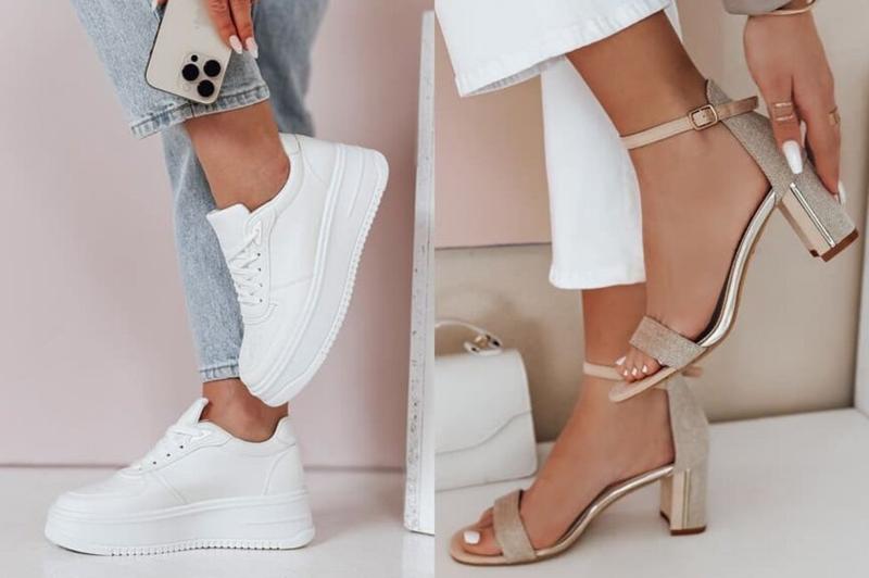 Buty do sukienki z koronki