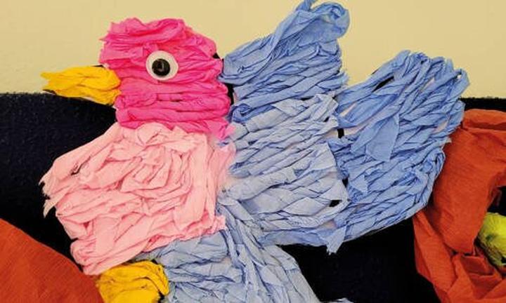 Ptak z bibuły krok po kroku