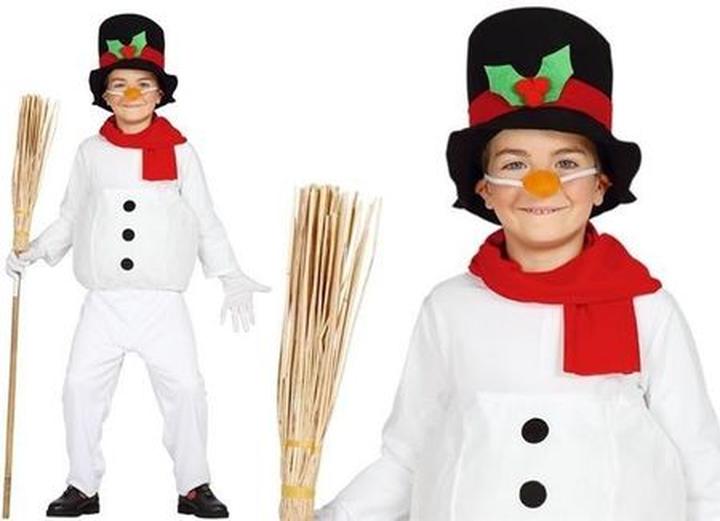 Strój bałwanka z bibuły