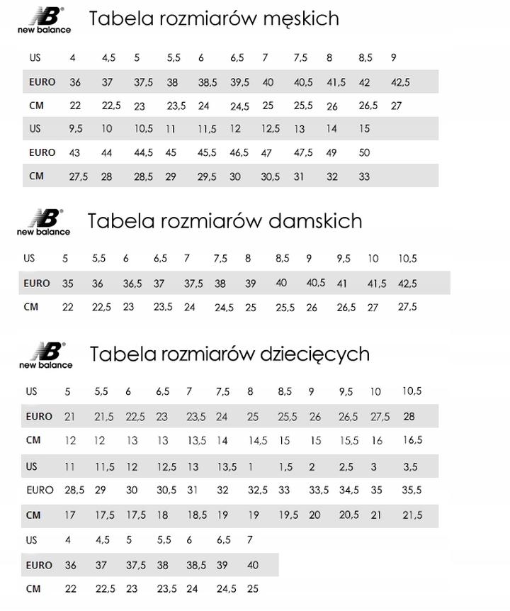Dobór rozmiaru butów New Balance