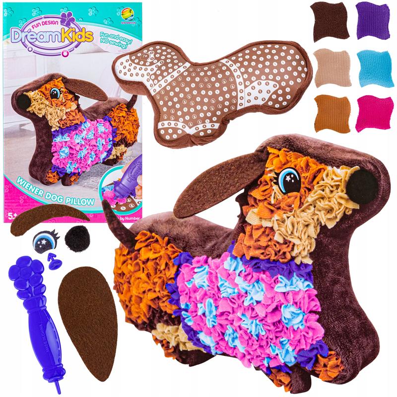 Szycie maskotki jamnika